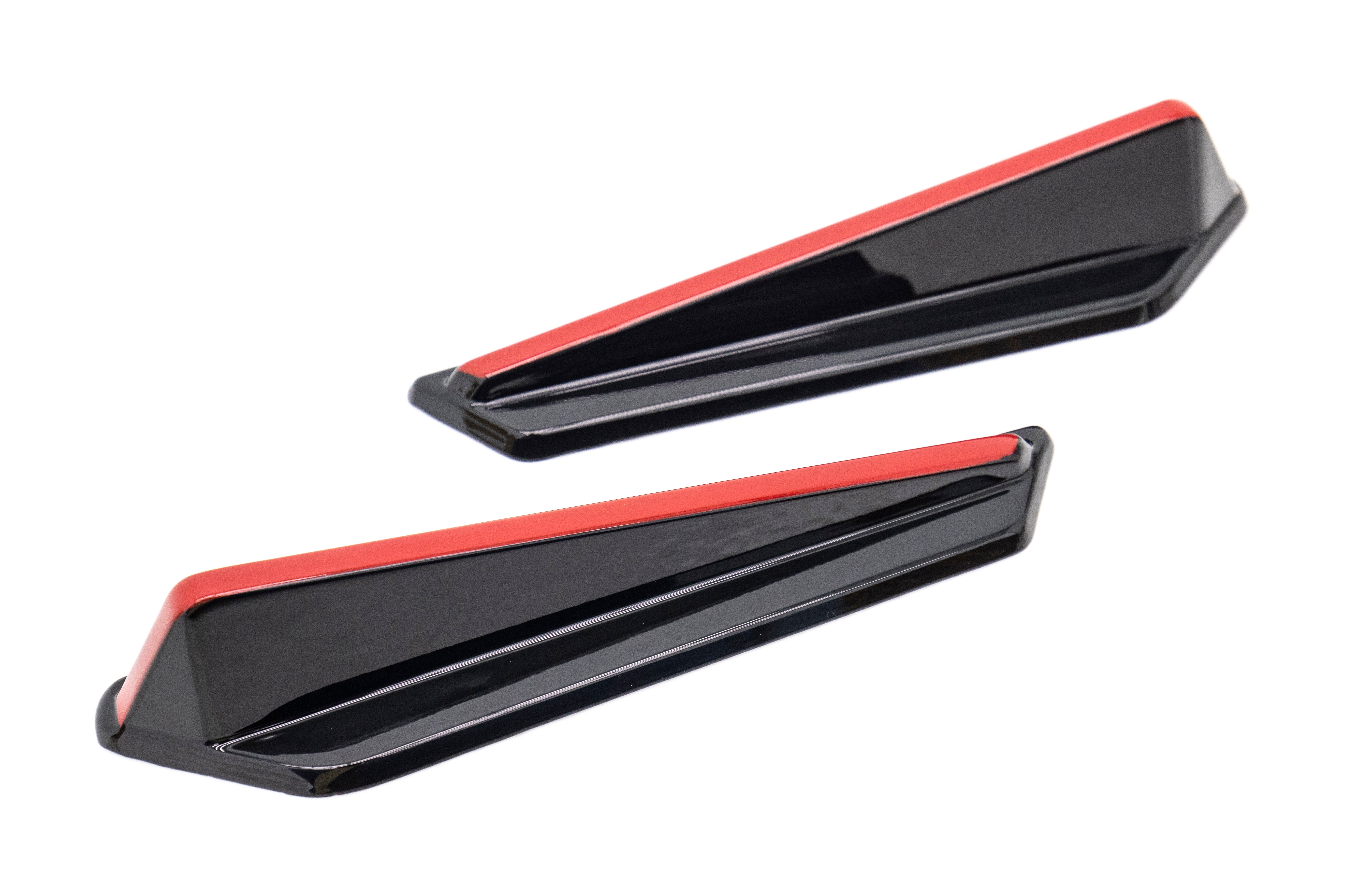 OLM Gloss Black Redline JDM Style Canards - 2015-2021 Subaru WRX / STI